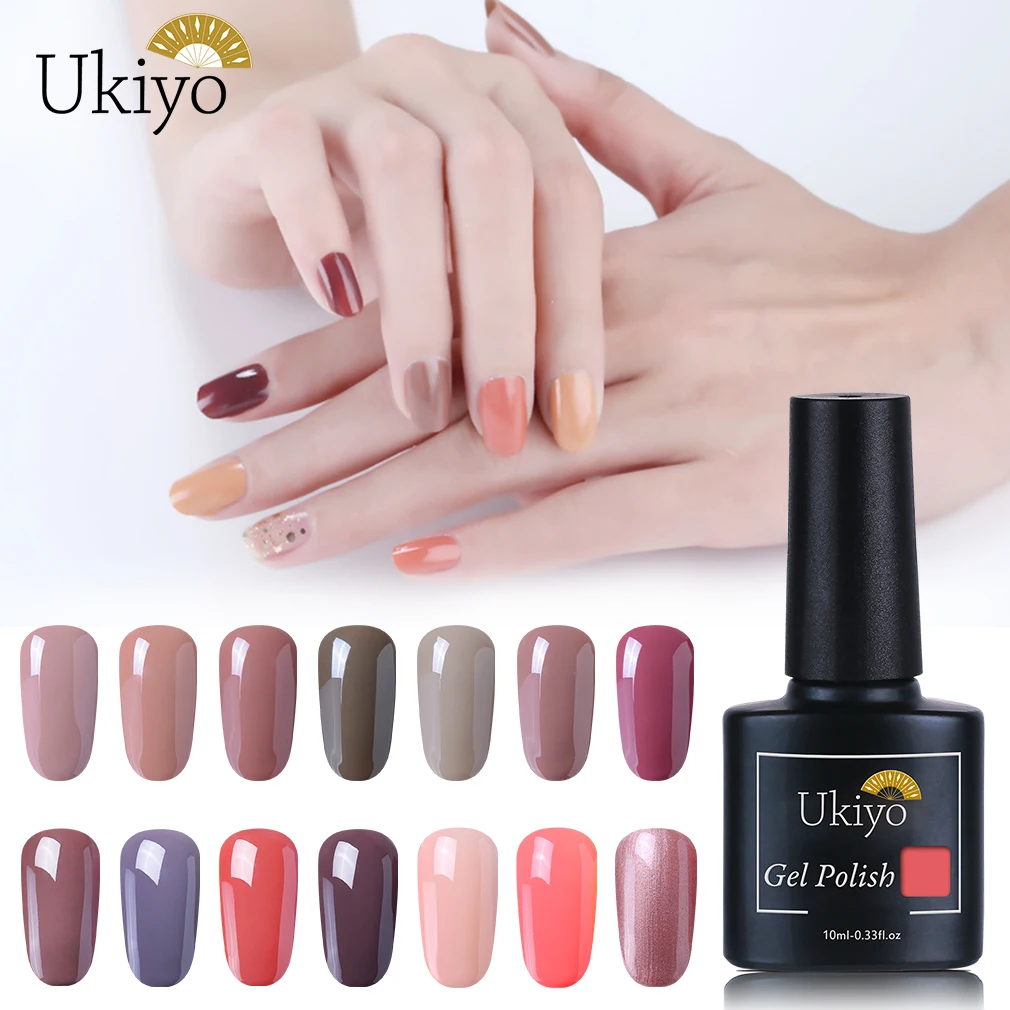 

Ukiyo 10ML Nude Color Series UV Gel Nail Polish Soak Off Semi Permanent Nail Art Lacquer Nagellak Gelpolish Lucky Gel Varnish