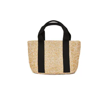 

2019 new Straw Shoulder Bag borsetta Summer Women Beach Straw Woven Bags Rattan Basket Shoulder Bag Round Handbag New El çantası