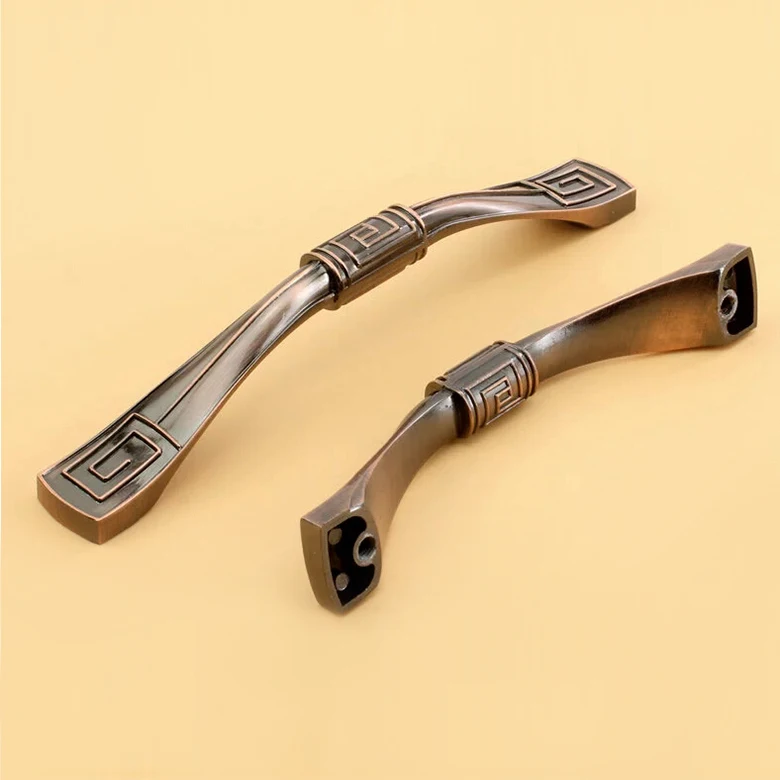 Vintage Kitchen Handle 1PCS Bronze Alloy Cabinet Drawer Wardrobe Closet Door Knob Pull Double Hole 96/128mm|Ручки шкафа| |