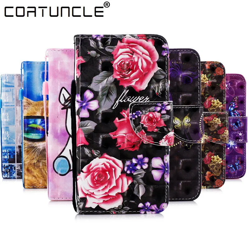 

Flip Leather Case on For Coque Samsung Galaxy S8 Case 3D Painted Cover sFor Fundas Samsung S8 Plus Cover Wallet Stand Phone Case