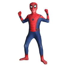 Kids Spiderman Homecoming Cosplay Costume Child Spider-man Spandex Lycra Nylon Zentai Suit Halloween Bodysuit new red blue spider girl costume spandex mayday parker spiderman costume halloween cosplay fullbody zentai suit free shipping