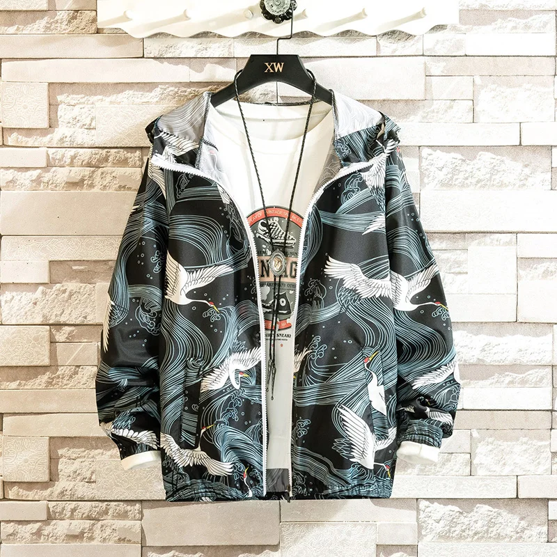 New Summer Hooded Men Jacket Thin Military Jacket Zipper Features Windbreakers Blue Jacket Prevent Bask In Clothes
