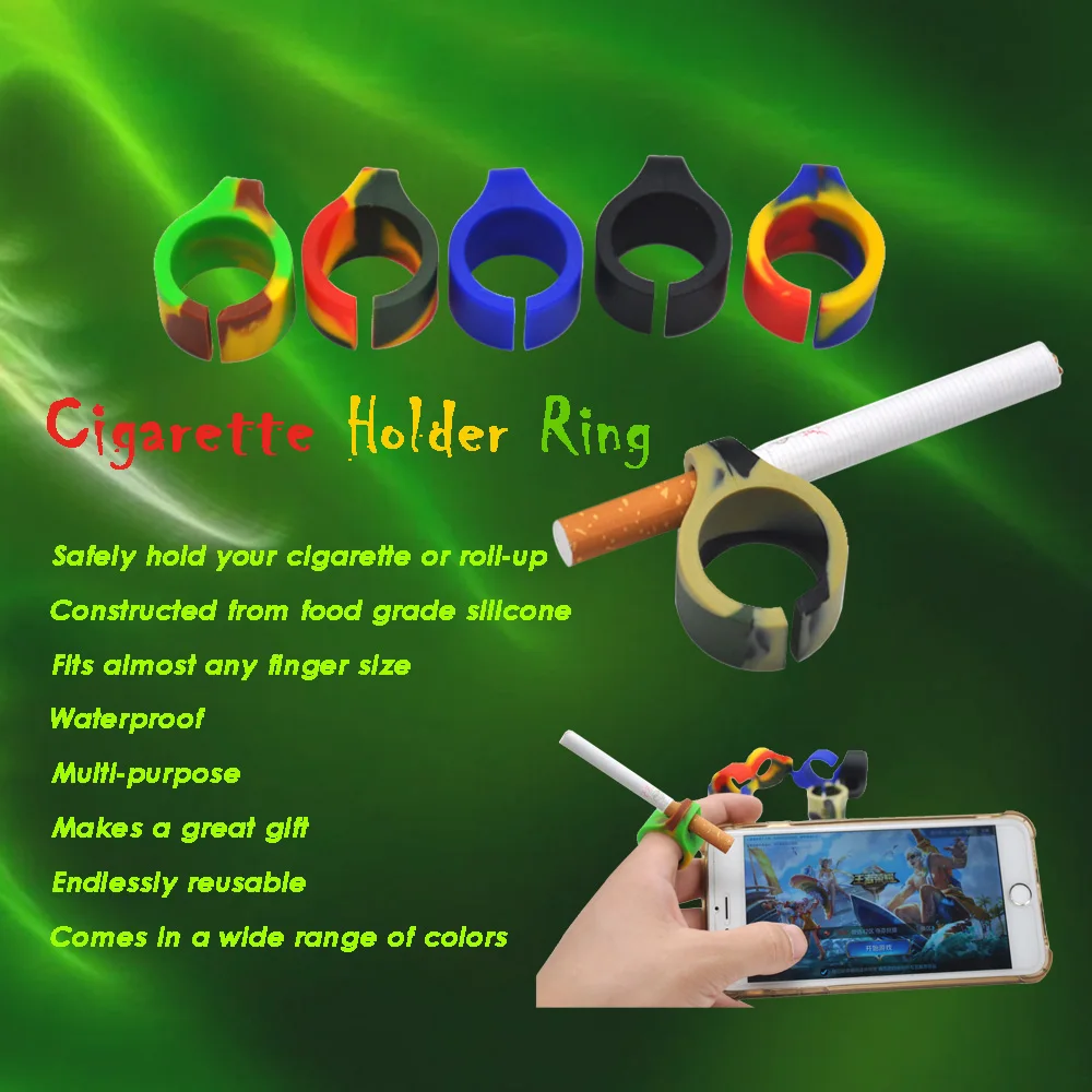 

New Design Silicone Ring Finger Hand Rack Cigarette Holder For Regular smoking Accessories Gift
