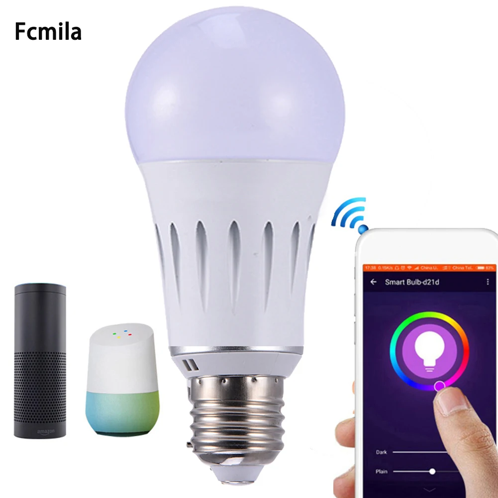 

12W WiFi Bulb LED Smart Bulb E27 B22 RGBW Discolourable Light Voice Control
