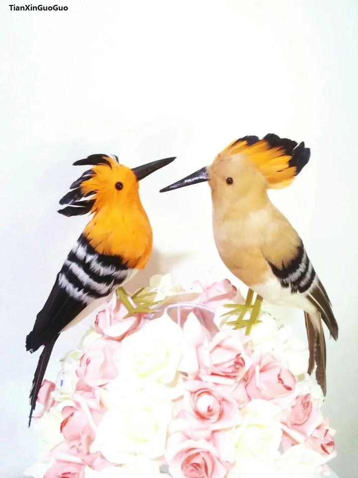 beautiful feathers Hoopoe bird hard model large 30cm garden decoration ornaments toy s1475 | Игрушки и хобби