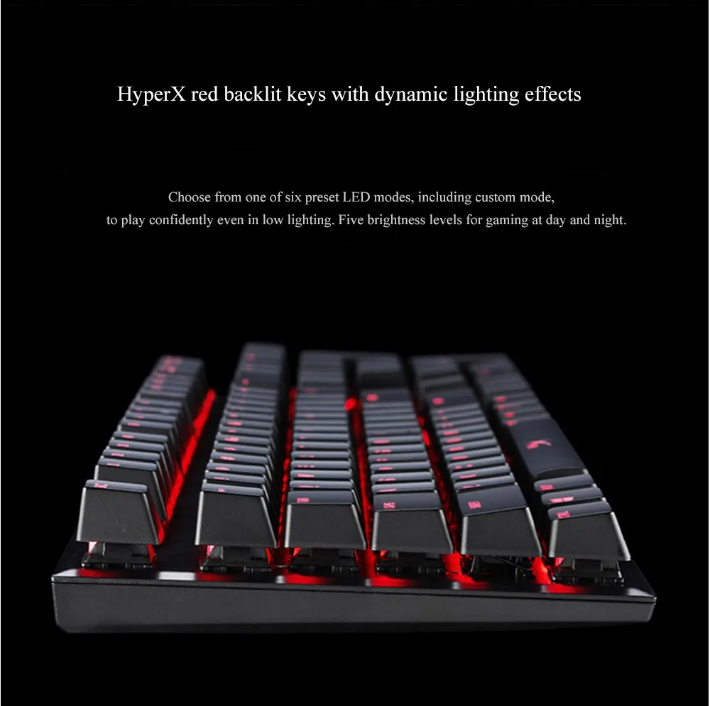 Механическая клавиатура kingston HyperX Alloy FPS с usb-портом для зарядки, прочная стальная рама, эргономичные игровые клавиатуры Cherry MX