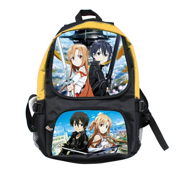 Sword Art Online Backpack Manga Student School Backpack Bag Japanese Anime Bookbag Kidsin