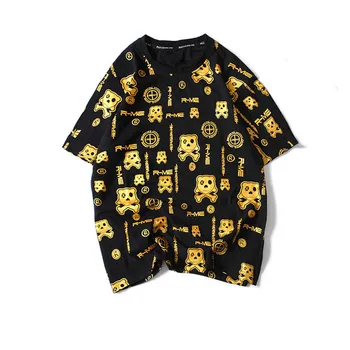 

Big Funny Mens Tshirts Summer Hip Hop Harajuku Skull Men t Shirt Short Sleeve Punk Rock Rave Tshirt Man Streetwear Tops G5G49