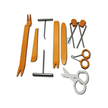 

50pcs/lot DHL Free Newest Super PDR 12pcs Car Stereo Installation Kits Car Radio Removal Tool Car Radio Panel Door Clip Panel