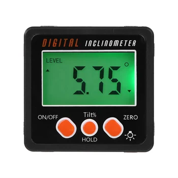 

New Mini Digital Protractor Inclinometer Electronic Level Box Angle Gauge Meter Aluminum Alloy Magnetic Base Measuring Tools