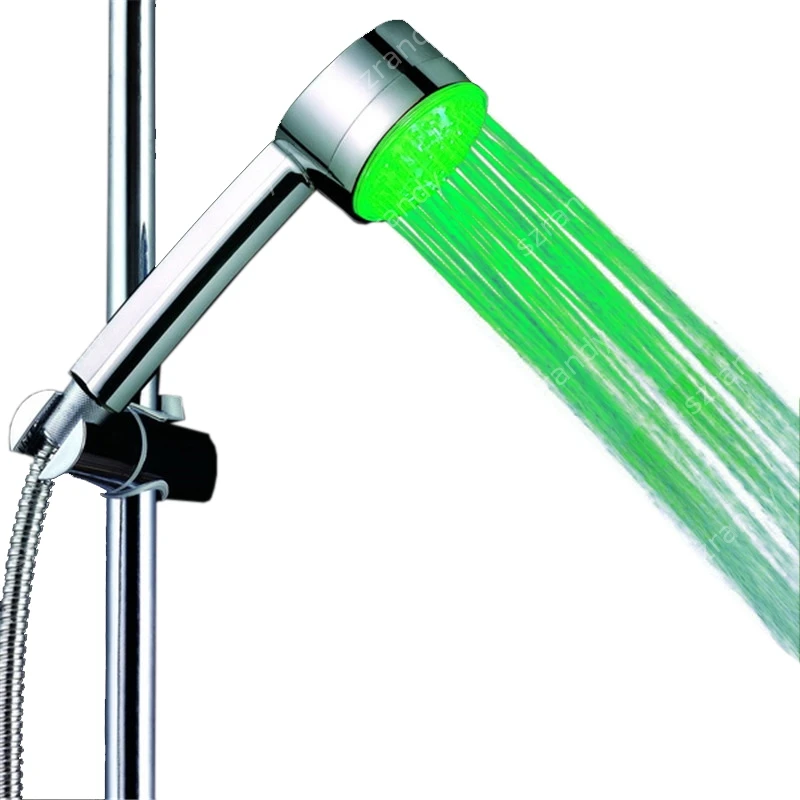 LED color hand shower with green color(Hydropower) without color box 8008 A12hand showershower