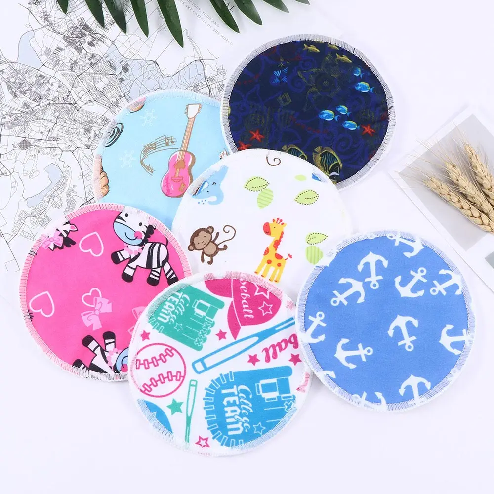 

4PCS Reusable Bamboo Fiber Breast Pad Nursing Pads Washable Waterproof Leakproof Pregnant Breastfeeding Pads Mats