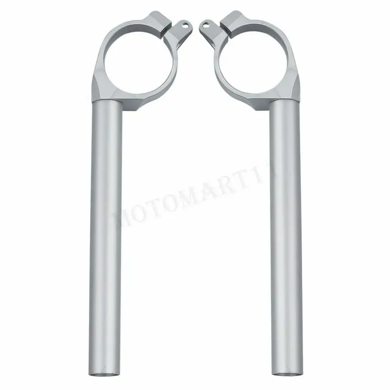 

Silver Clip on Clipons Handle Bars For YAMAHA YZF R6 YZFR6 2006-2016 07 08 09