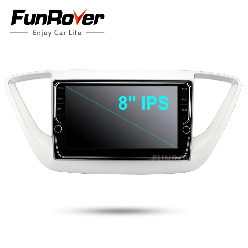 Sale Funrover 2 din Car Multimedia DVD GPS Player stereo For Hyundai Verna Solaris Accent 2017 2018 Car Radio tape recorder headunit 4