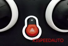 Free Shipping Chromed Inner Warning Lights Switch Box Trim For Mercedes-Benz Smart Fortwo 2015