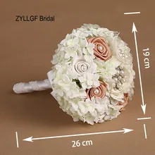 ZYLLGF Со Свадебной Свадебные Цветы Свадебные Букеты Букет Matrimonio Accessoire Mariée Букеты С Жемчугом WF8