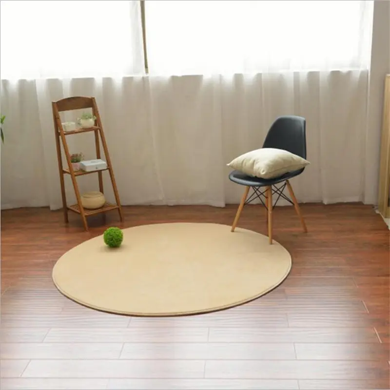 Простые круглые ковры в японском стиле для гостиной, спальни, мягкие коврики для чистки ковров, для дома, напольный коврик для двери, детский коврик на толстой площади - Цвет: 5
