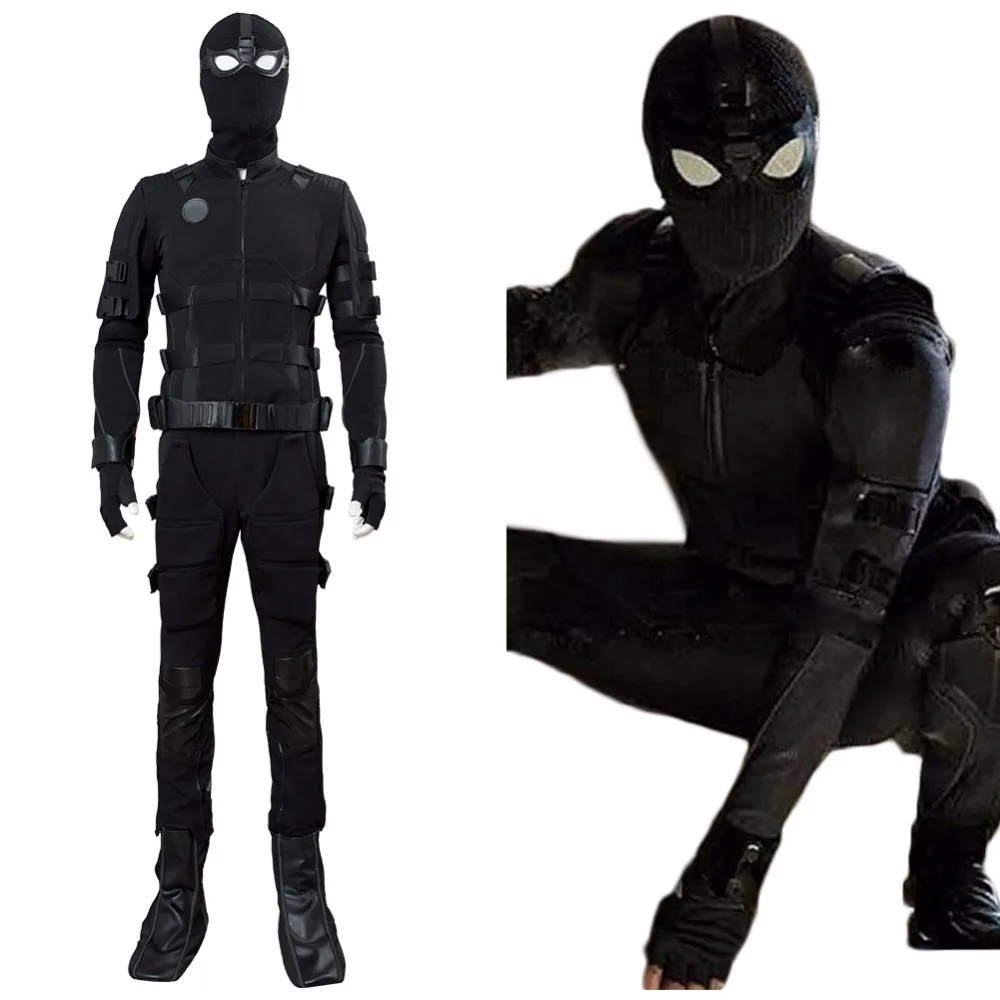 Spider-Man Noir Cosplay Avengers Endgame Costume Spiderman 2 Far From Home Peter Parker Cosplay Stealth Suit Adult Halloween Spider-Man Noir Cosplay Avengers Endgame Costume Spiderman 2 Far From Home Peter Parker Cosplay Stealth Suit Adult Halloween
