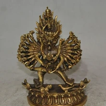 Bi003862 " тибет буддизм бронзовый свинка 1000 arms хеваджра Хаягрива Будда Ямантака Статуя