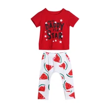 2 шт. комплекты одежды для малышей Одежда для маленьких мальчиков и девочек футболка+ длинные штаны комплекты одежды детские костюмы