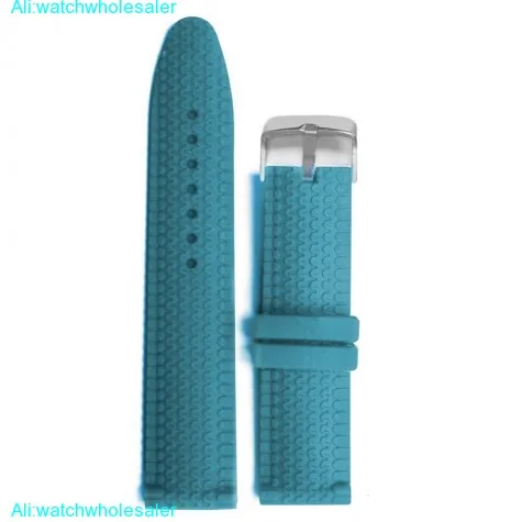 24mm Deep Sky Blue  Silicone Jelly Rubber Unisex Watch Band Straps WB1070L24JB
