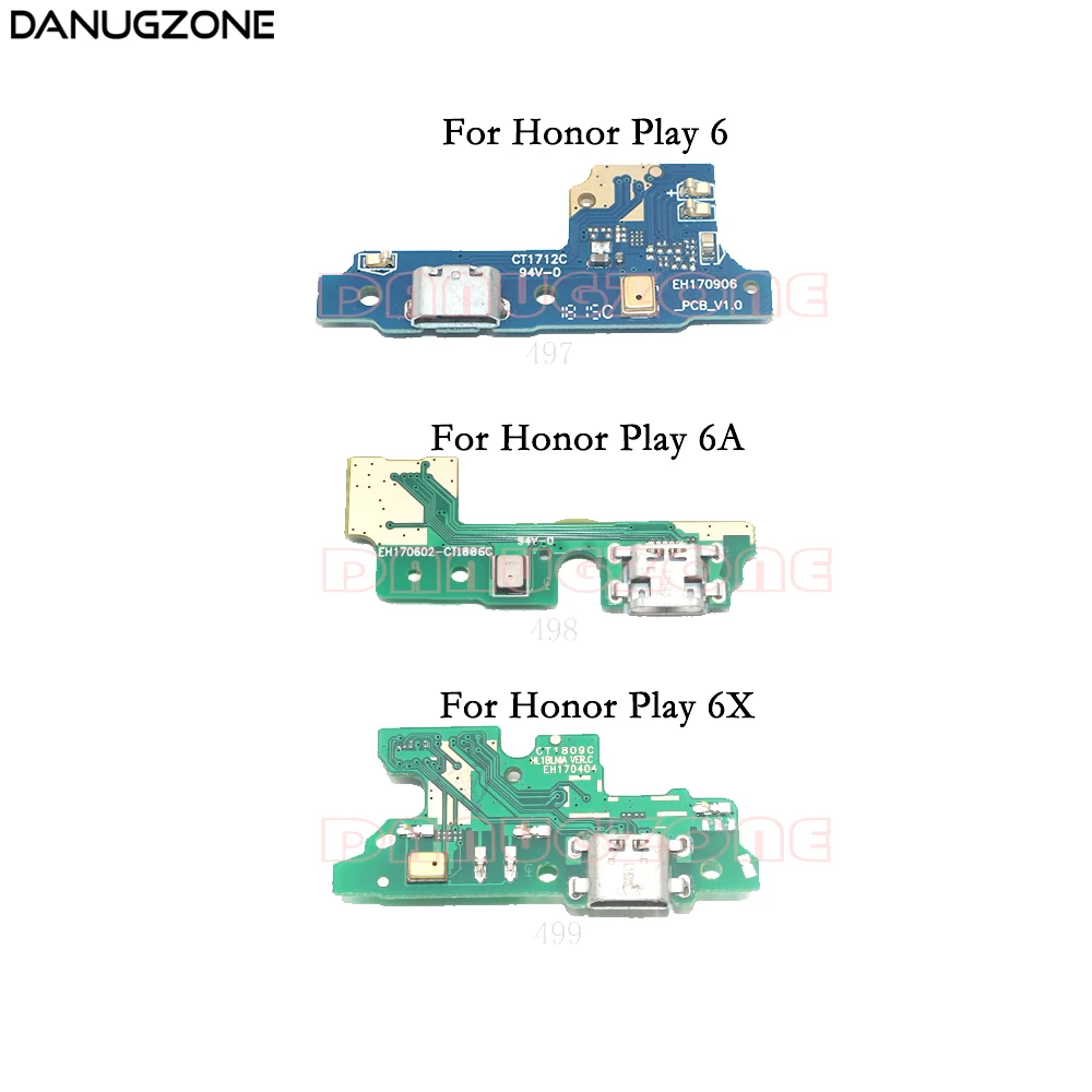 20 шт./лот для Huawei Honor Play 6 6A 6X USB зарядная док-станция штекер разъем порта плата