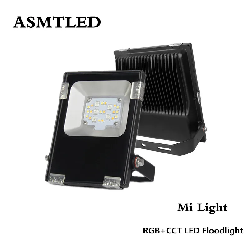 

Высококачественный светодиодный прожсветильник Тор Mi Light RGB + CCT, фонарь 10 Вт, 20 Вт, 30 Вт, 50 Вт, Радиочастотный пульт дистанционного управления/Wi-Fi, IP65, водонепроницаемый светодиодный прожсветильник Тор