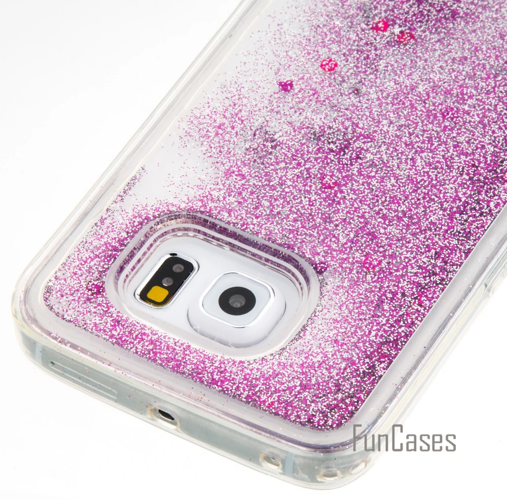 Жидкий Блестящий песок чехол для coque samsung S6 S7 Edge 5 1 дюймов Galaxy Чехол зыбучие