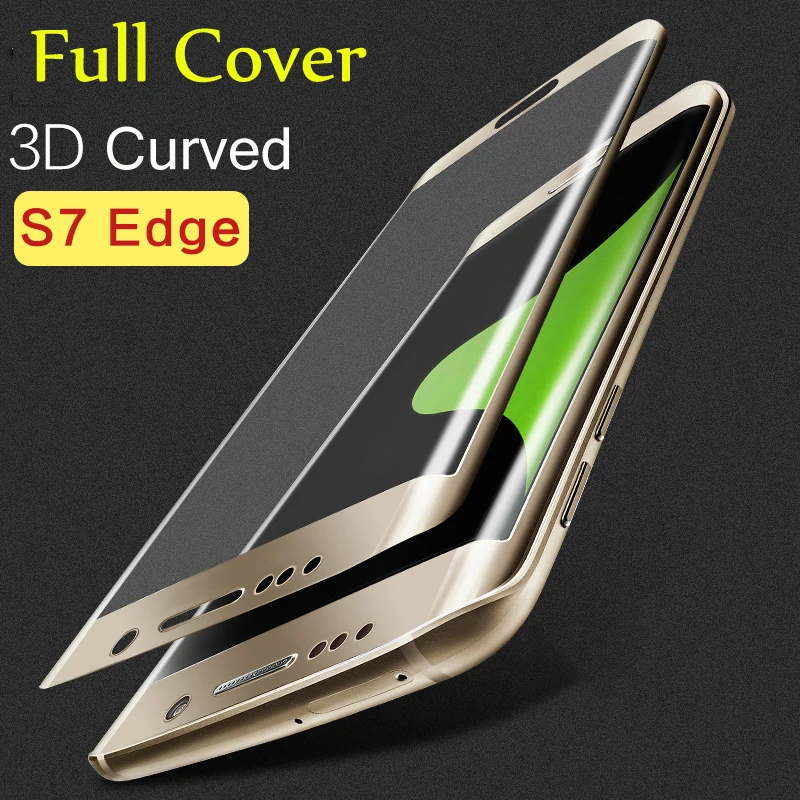 Закаленное стекло YKSPACE 3D с полным покрытием для Samsung Galaxy S7 Edge 9H Защитная пленка