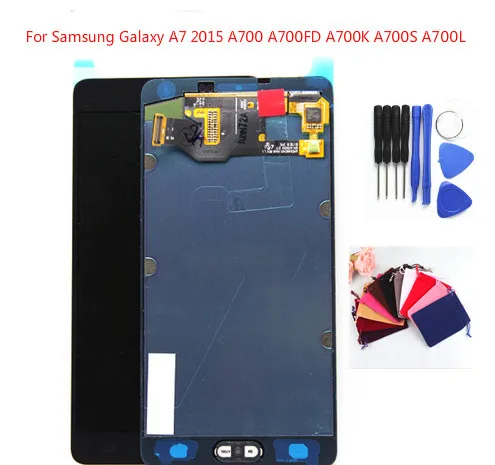 

100% original lcd Display For Samsung Galaxy A7 2015 A700 A7000 A700H A700F A700FD LCD Display Touch Screen Digitizer Assembly