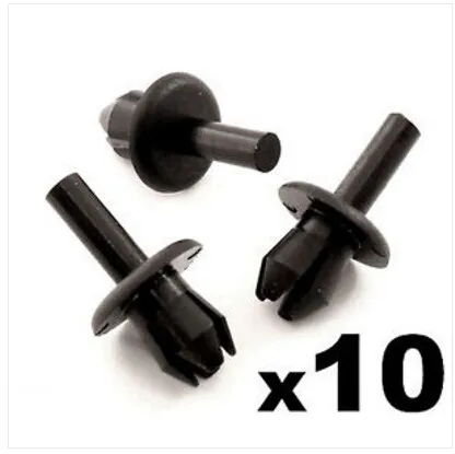10x Wheel Arch Lining Splashguard Clips for Nissan 8mm Plastic Trim Clips