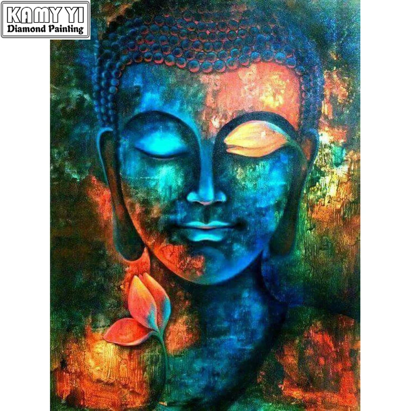 

DIY Diamond Embroidery Buddha Religous 5D Diamond Painting Cross Stitch Mosaic Pattern Full Square Rhinestone Home Decor