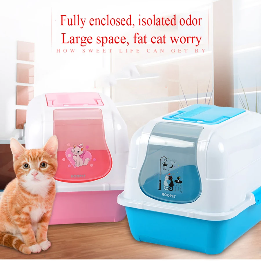 

Enclosed Pet Cat Litter Box Toilet Close Cats Pet Bedpans Potty Litter Boxes Training Kuwety Dia Kota Pet WC Product 90Z2039