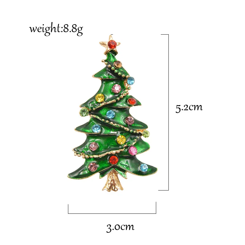Женская брошь "Рождественская елка" CINDY XIANG, яркое украшение на Рождество со стразами и эмалью для пальто, свитера, отличный подарок