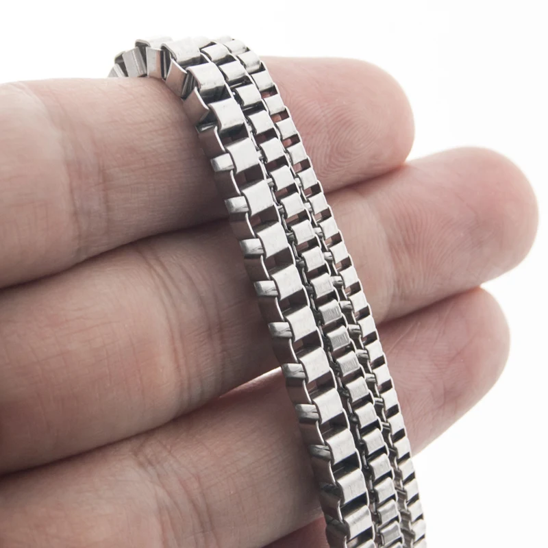 

Stainless Steel Square Box Chain Metal Cube Chain Necklace Men Boy for DIY Jewelry Making Sell in 50 and 100 Meter Wholesale