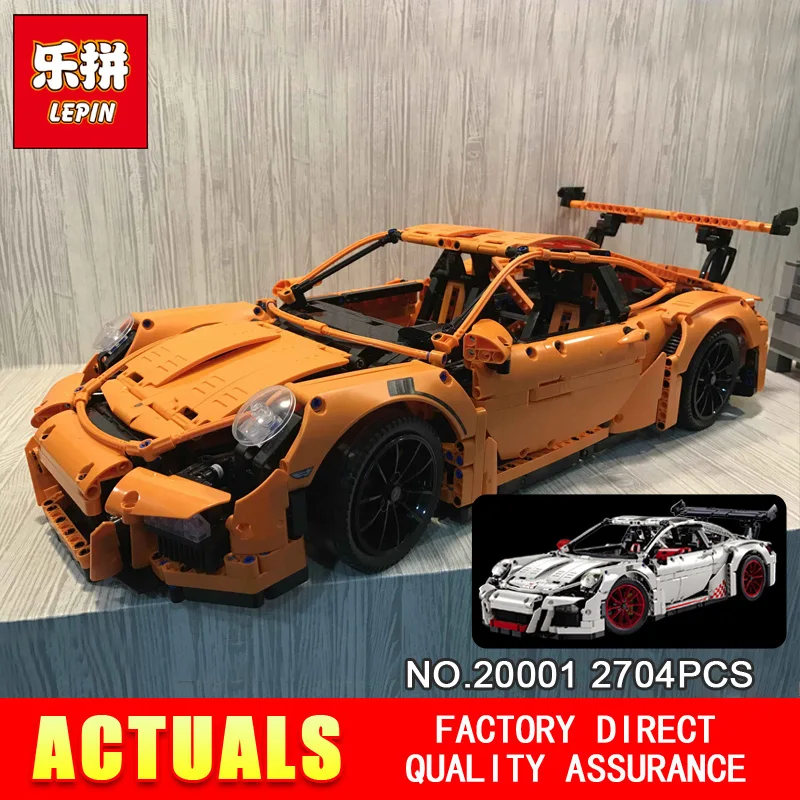 LEPIN 20001 Technic Series 911 GT3 RS Model Building Kits Minifigures Blocks Bricks Compatible LEGOe 42056