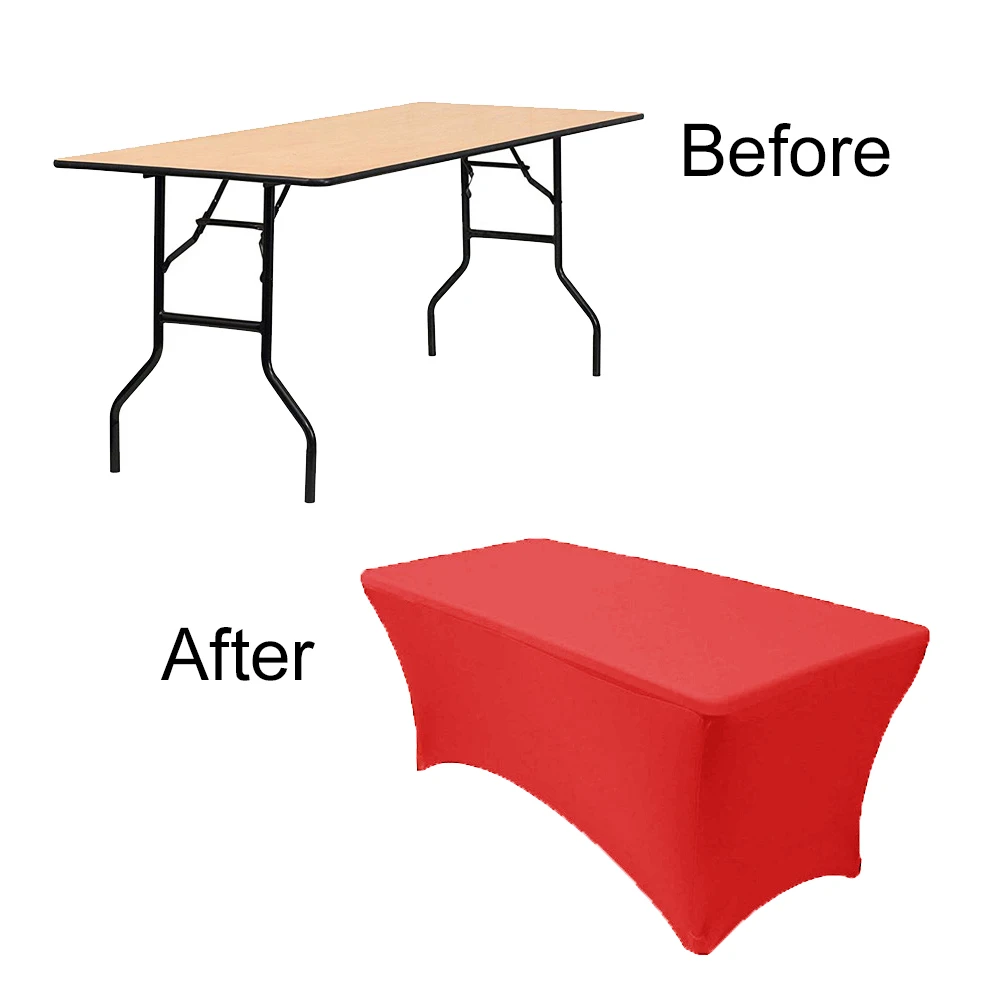  Stretch Tablecloth Spandex Polyester Table Cover Fit for Wedding Party Hotel Home Decoration Meetin