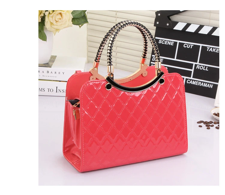 couro famosa marca designer feminino tote tricô