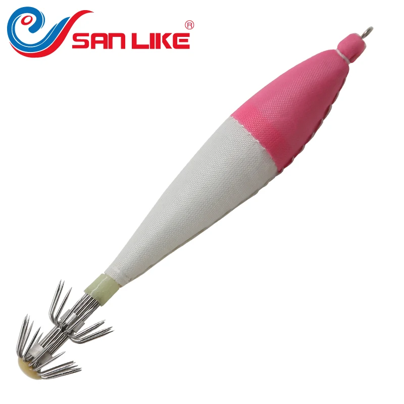 

Sanlike Fishing Lure Squid hook 5PCS/SET Handmade Luminous squid 105MM L 5.6g