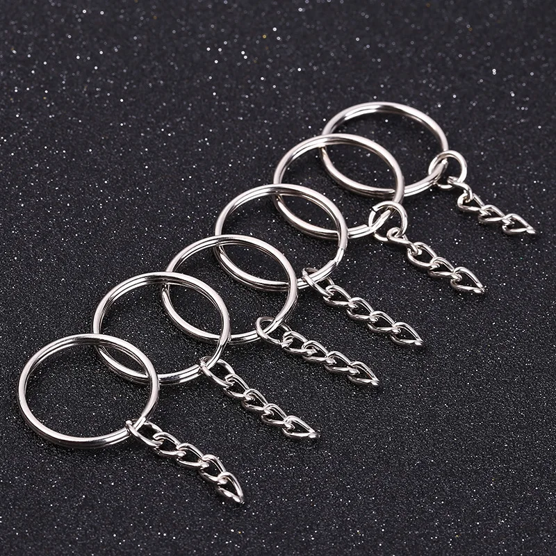 

High quality 1.5x25mm aperture with 4 chain Charm Key Chain Ring Accessories 5pcs
