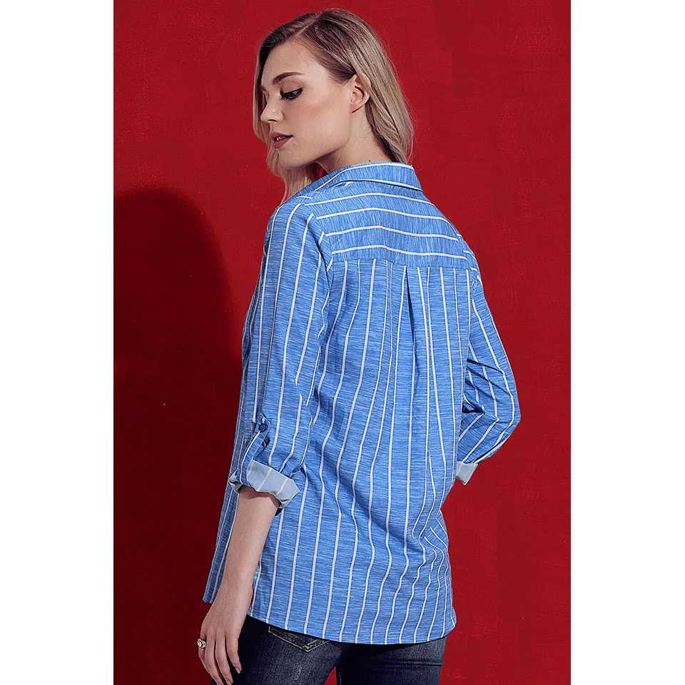 Sky-Blue-Striped-Roll-Tab-Sleeve-Button-Shirt-LC251344-4-3
