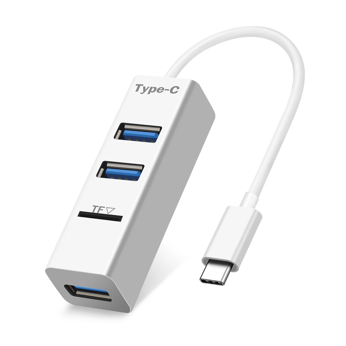 Концентратор USB Type C на 3 порта USB разветвитель с TF кард-ридером для Macbook Pro iMac PC Аксессуары для ноутбуков USB-C концентратор