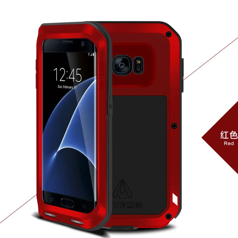 bilder für Liebe Mei Leistungsstarke Shockproof Aluminium Fall-abdeckung Für Samsung Galaxy S6/S6 Rand/S6 Rand Plus/S7/S7 Rand Phone Cases Covers bilder für Liebe Mei Leistungsstarke Shockproof Aluminium Fall-abdeckung Für Samsung Galaxy S6/S6 Rand/S6 Rand Plus/S7/S7 Rand Phone Cases Covers