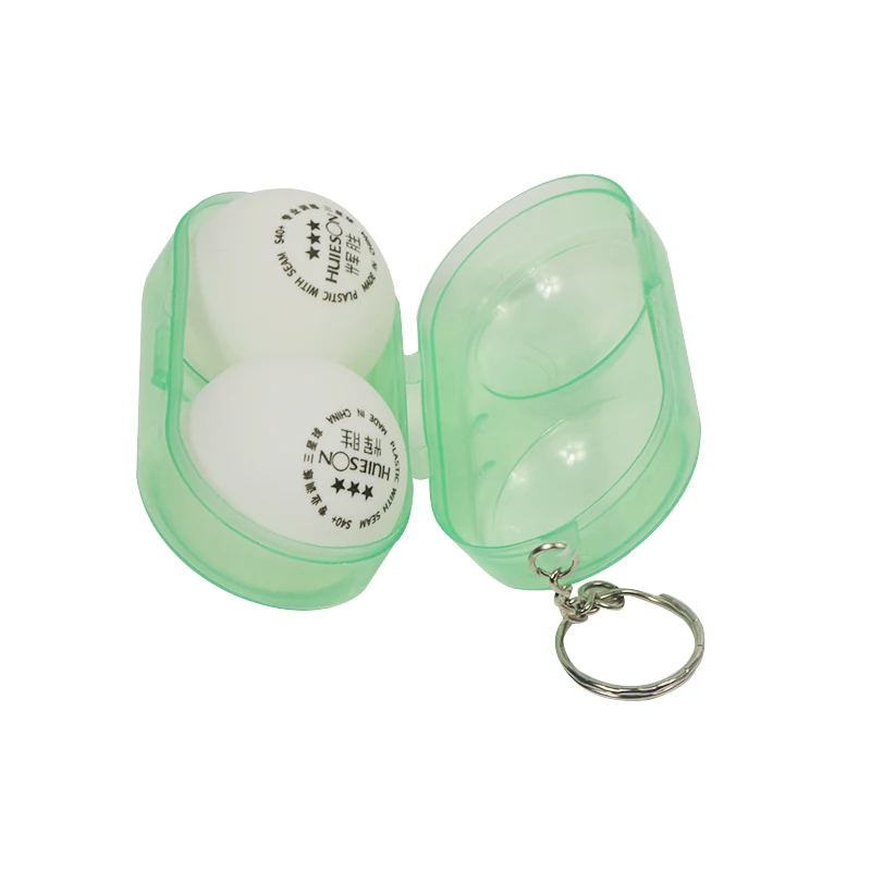 Huieson Table Tennis Ball Container Box Hard Plastic Case Ping Pong Ball Storage Box with Keychain Table Tennis Accessories Gift (4)