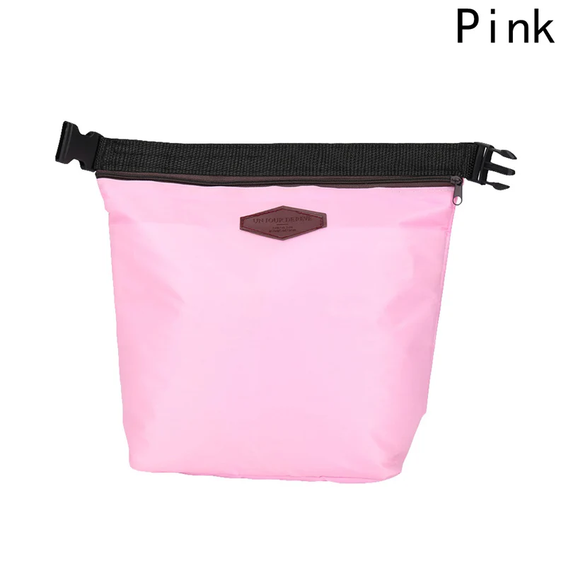 

New Portable Lunch Bag Packet Waterproof Thermal Cooler Insulated Lunch Box Portable Tote Storage Food Picnic Bags 5 Colors