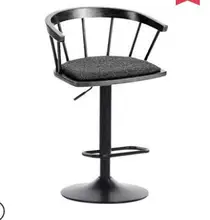 Solid wooden bar chair, high stool, revolving bar chair, fashionable and simple Windsor chair, household lifting chair