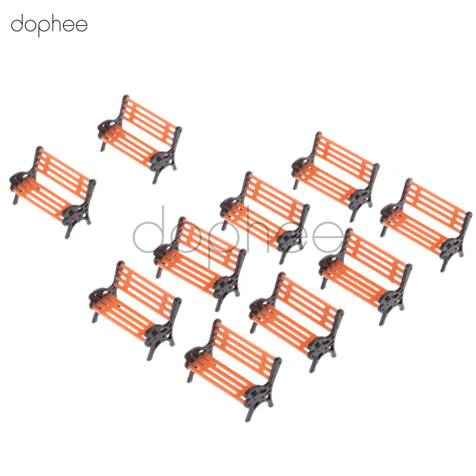 Dophee 50 шт. 1:50 модель здания люди + 10 парк скамейка поезд хо масштаб Окрашенные