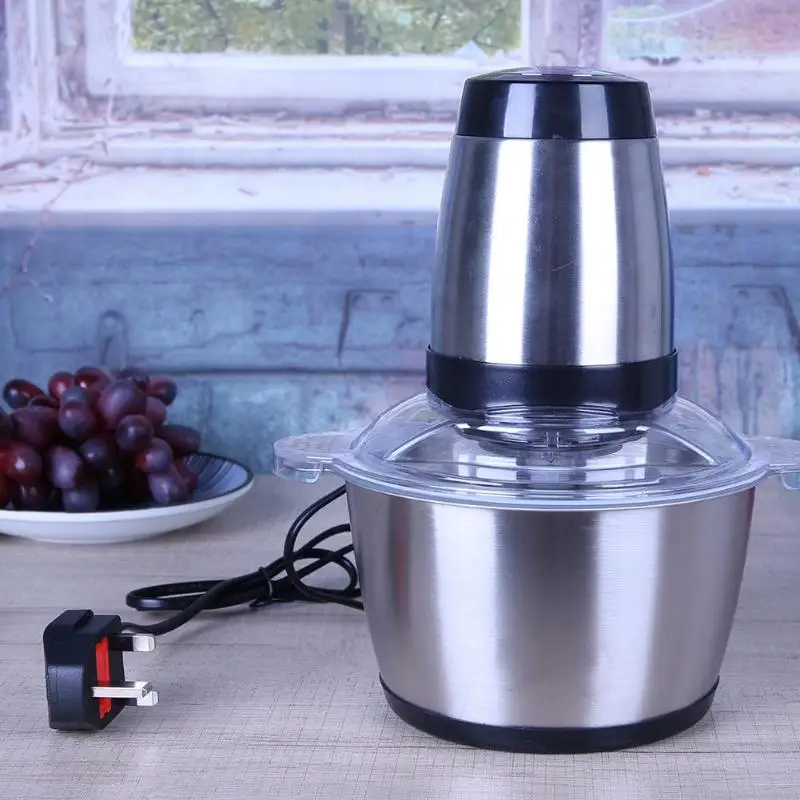 

2L Electric Meat Grinder Sausage Maker Meat Mincer Vegetable Cutter Garlic Machine 2 Files Electric Kitchen Mixer blender
