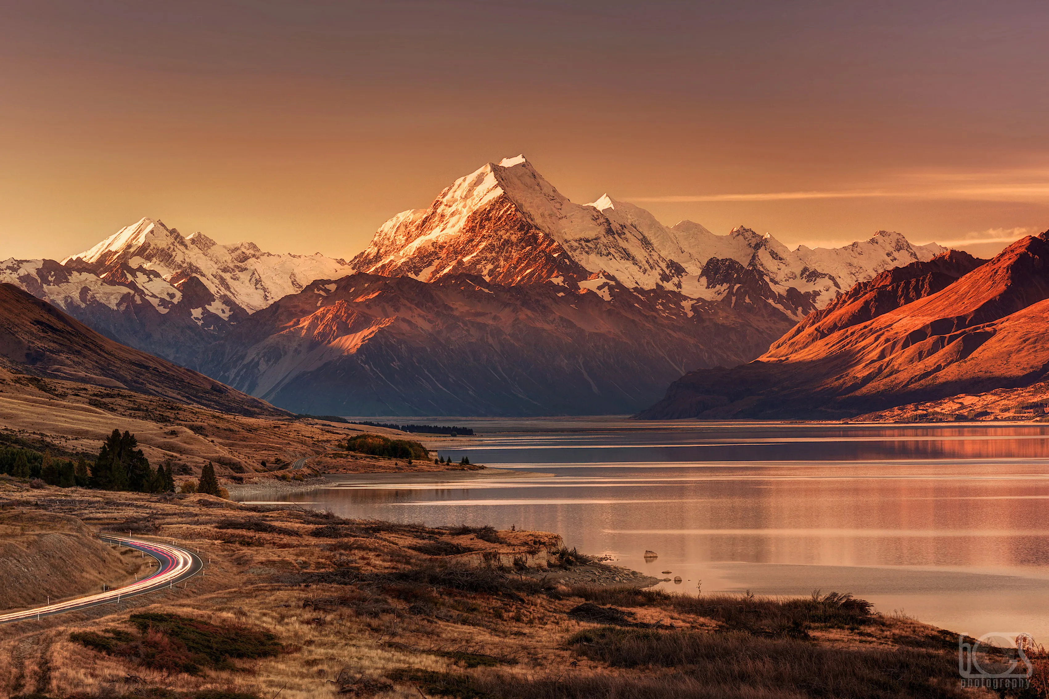 

Home decoration Beautiful amazing great landscape New Zealand South island mountains the Southern Silk Fabric Poster Print 037FJ