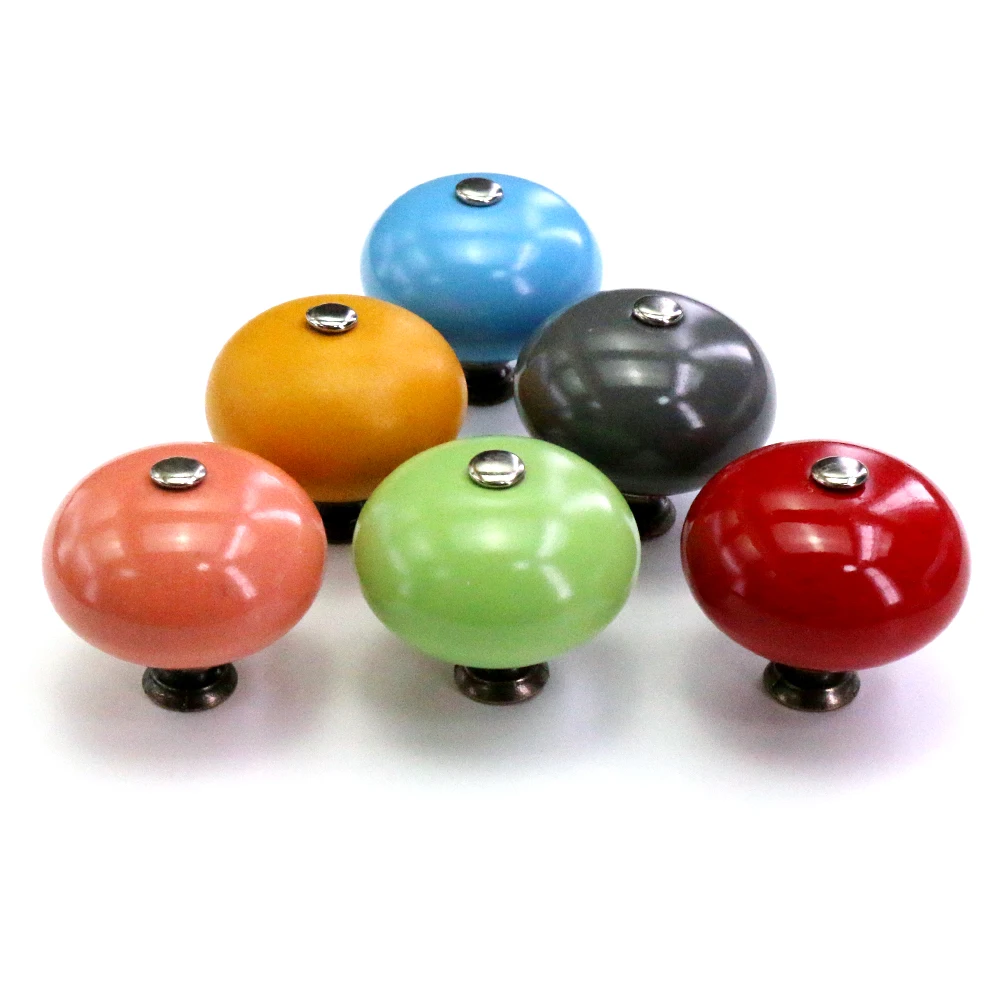 1 قطع الحلوى اللون الخزف مقبض كابينة السيراميك مضمد درج دولاب الباب دولاب أثاث المطبخ مقابض سحب